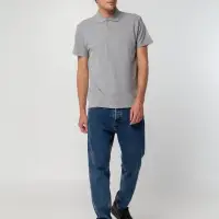 Рубашка поло мужская Spring 210 серый меланж, размер M