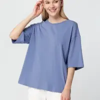 Футболка унисекс оверсайз Street Vibes, синяя (лавандовая), размер XS/S Футболка унисекс оверсайз Street Vibes, синяя (лавандовая), размер XS/S