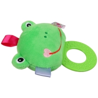 Погремушка мягкая с прорезывателем «Лягушонок», Крошка Я Погремушка мягкая с прорезывателем «Лягушонок», Крошка Я