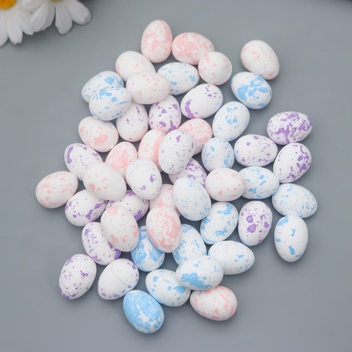 Декор пасхальный Декор пасхальный "Яйцо - акварель" набор 50 шт 2,5х1,5х1,5 см