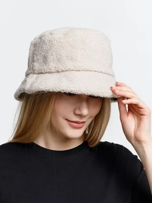 Панама Bucket двусторонняя, темно-серая с бежевым, размер S/M Панама Bucket двусторонняя, темно-серая с бежевым, размер S/M