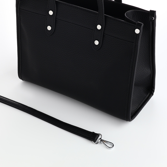 Сумка женская на молнии, TEXTURA, средний размер, цвет чёрный Сумка женская на молнии, TEXTURA, средний размер, цвет чёрный