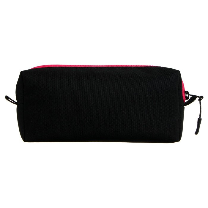 Пенал мягкий, 2 отделения, объёмный, 100 х 210 х 50 мм, Erich Krause, Black&Pink 48999