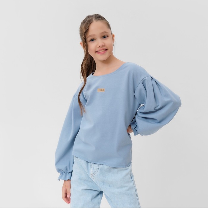 Джемпер для девочки MINAKU цвет голубой, рост 122 см
