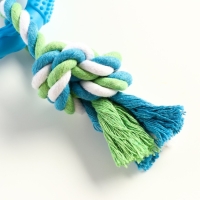 Игрушка жевательная с канатом "Кусочек солнца", 8 см, голубая Игрушка жевательная с канатом "Кусочек солнца", 8 см, голубая