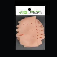 Корректоры - разделители для пальцев ног, на манжете, дышащие, 4 разделителя, силиконовые, 8 &times; 7 см, пара, цвет бежевый