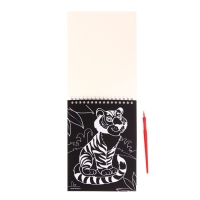 Гравюра блокнот детский «Удивительные животные», 10 листов, штихель Гравюра блокнот детский «Удивительные животные», 10 листов, штихель