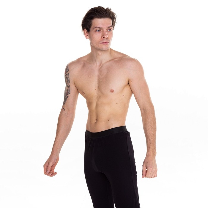 Термобельё мужское (кальсоны), цвет чёрный, размер 54