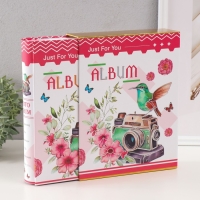 Фотоальбом на 100 фото 10х15 см "Камера и колибри" серебро, в коробке МИКС 5,5х20.8х26 см Фотоальбом на 100 фото 10х15 см "Камера и колибри" серебро, в коробке МИКС 5,5х20.8х26 см