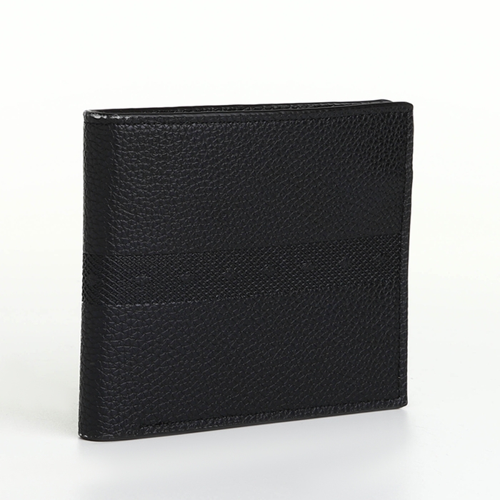 Портмоне мужское без застёжки, отдел для карт, монет, цвет чёрный