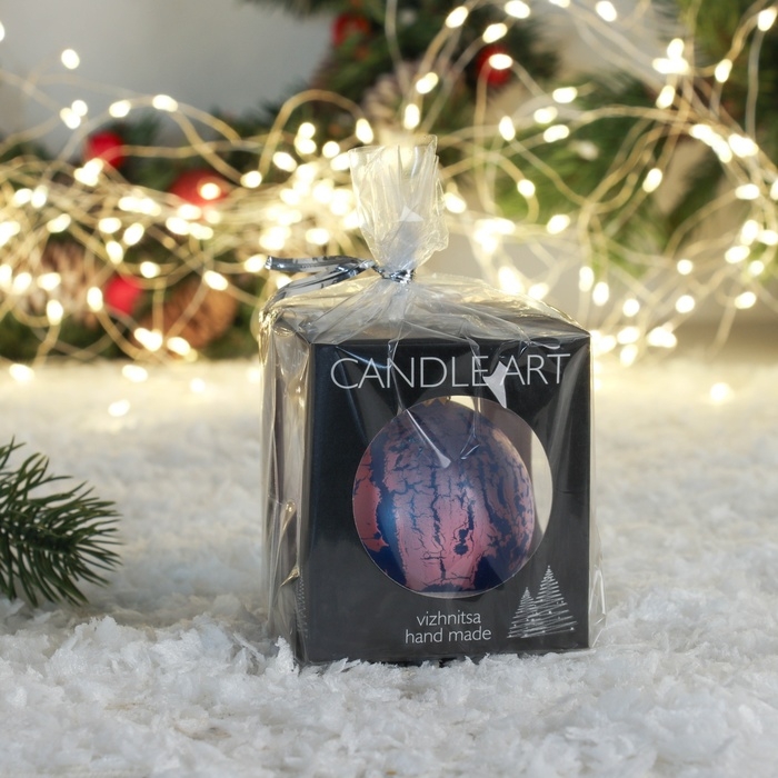 Ёлочный шар d-6 см "Кракле"