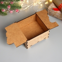 Новогодняя шкатулка комбинированная "Змея 10,5х10х7 см Новогодняя шкатулка комбинированная "Змея 10,5х10х7 см