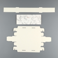 Коробка для конфет, кондитерская упаковка, 5 ячеек, &laquo;Мрамор&raquo;, 5 х 21 х 3.3 см