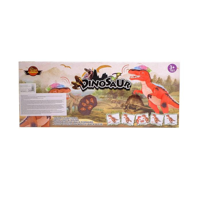 Динозавр радиоуправляемый «T-Rex», световые и звуковые эффекты, работает от батареек, цвет красный Динозавр радиоуправляемый «T-Rex», световые и звуковые эффекты, работает от батареек, цвет красный
