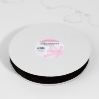 Лента бархатная, 20 мм, 18 &plusmn; 1 м, цвет чёрный №03