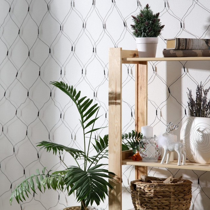 Гирлянда &laquo;Сеть&raquo; 1.6 &times; 1.6 м, IP20, тёмная нить, 144 LED, свечение синее, 8 режимов, 220 В