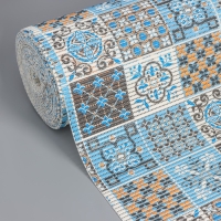 Коврик для ванной комнаты &laquo;Преображение&raquo;, ширина 65 см, рулон 15 м, цвет оранжево-синий