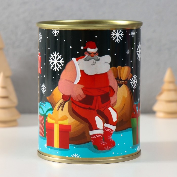 Подарок носки в банке с принтом "Ценный дар" (мужские)