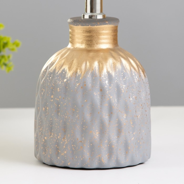 Настольная лампа Настольная лампа "Барил" 1хE14 серый 20х20х31 см RISALUX