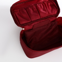 Косметичка на молнии, цвет бордовый Косметичка на молнии, цвет бордовый