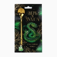 Ложка с пластиковым подвесом новогодняя «Верь в чудеса» на Новый год, 14,8 х 2,7 см Ложка с пластиковым подвесом новогодняя «Верь в чудеса» на Новый год, 14,8 х 2,7 см