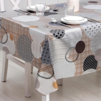 Клеёнка на стол на тканевой основе &laquo;Пузыри&raquo;, рулон 20 метров, ширина 137 см, толщина 0,25 мм, цвет серый