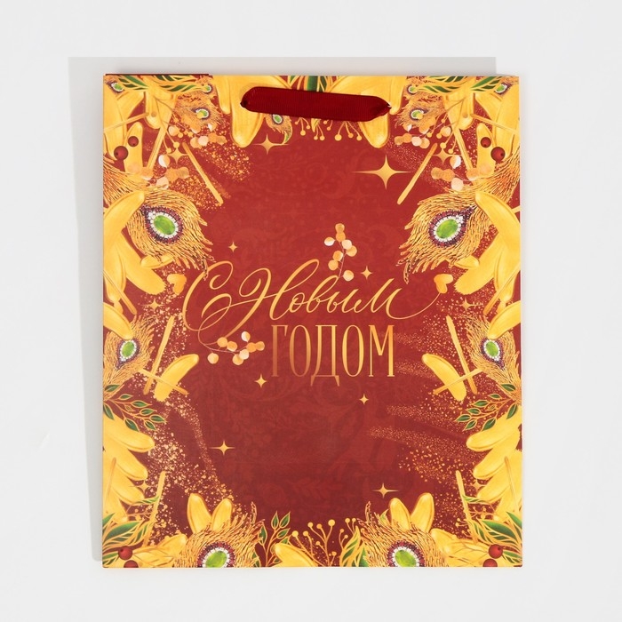 Пакет подарочный новогодний ламинированный &laquo;Жар-птица&raquo;, ML 23 х 27 х 11,5 см, Новый год