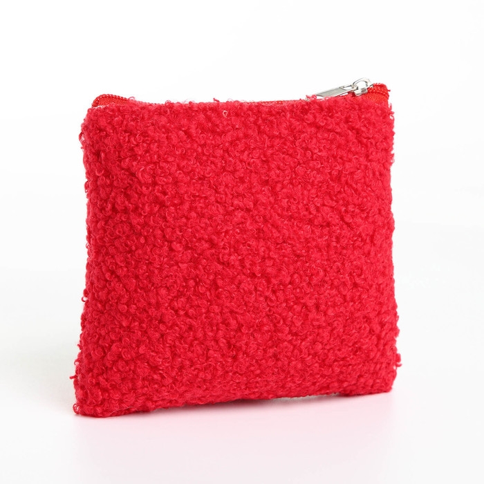 Кошелёк на молнии, цвет красный