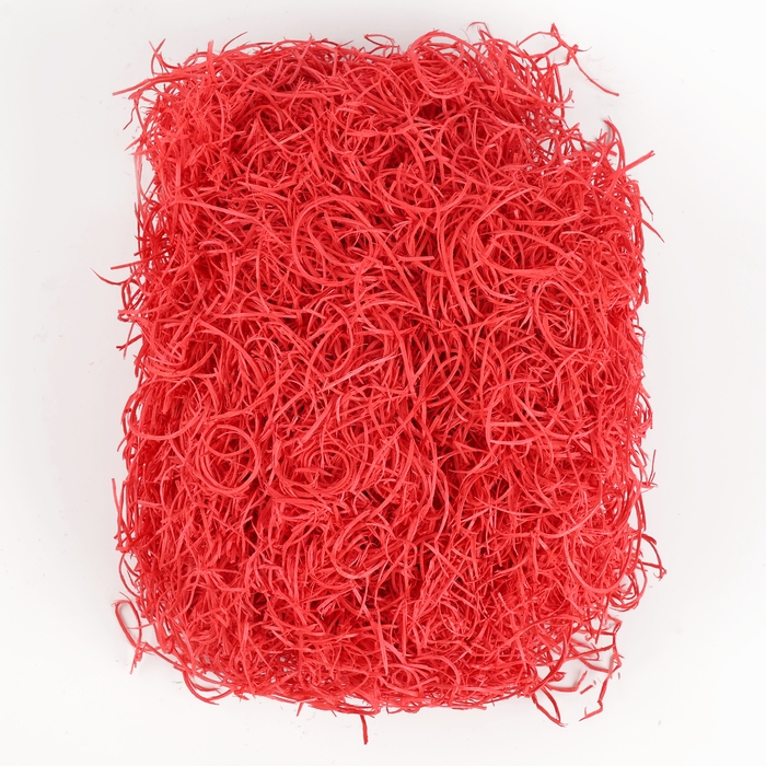 Наполнитель для декора &laquo;Сено&raquo;, 100 гр, цвет красный