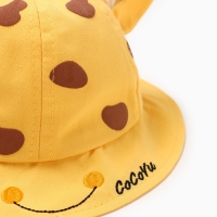 Панама для девочки "Коровка" MINAKU цвет жёлтый, р-р 50