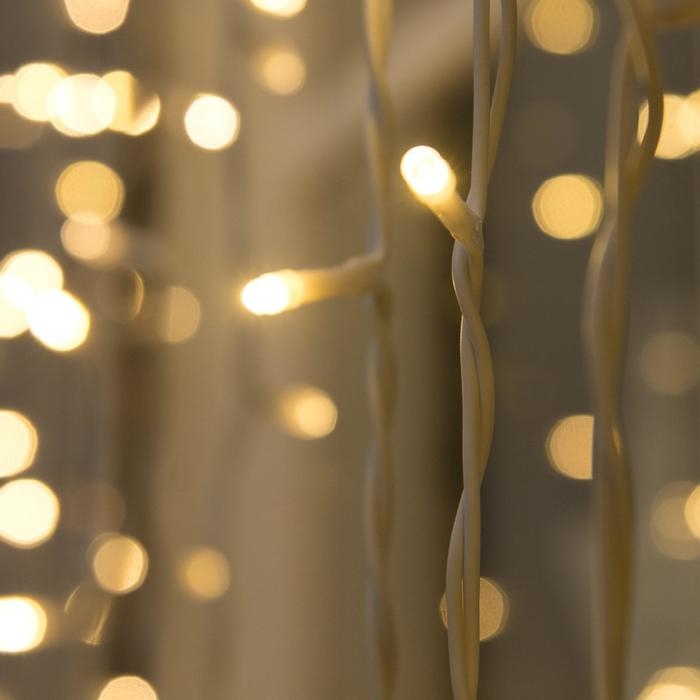 Гирлянда &laquo;Занавес&raquo; 2 &times; 6 м, IP44, УМС, белая нить, 1440 LED, свечение тёплое белое, 220 В