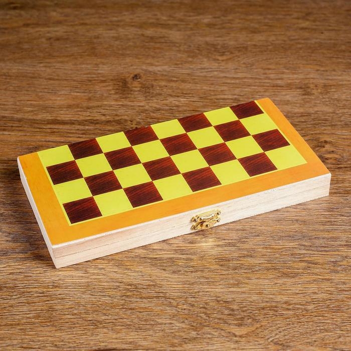 Шахматы настольные, 24 х 24 см, доска дерево, фигуры пластик Шахматы настольные, 24 х 24 см, доска дерево, фигуры пластик