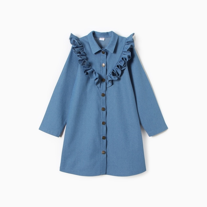 Платье для девочки MINAKU: Jeans collection, цвет голубой, рост 98 см