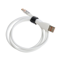Кабель, 3 А, Lightning - USB, прозрачный, TPE оплётка, 1 м, белый Кабель, 3 А, Lightning - USB, прозрачный, TPE оплётка, 1 м, белый