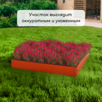 Клумба оцинкованная, 80 &times; 80 &times; 15 см, оранжевая, &laquo;Квадро&raquo;, Greengo
