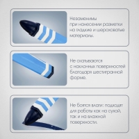 Мелки разметочные ЛОМ, восковые,110 мм, в упаковке 6 шт., синие Мелки разметочные ЛОМ, восковые,110 мм, в упаковке 6 шт., синие