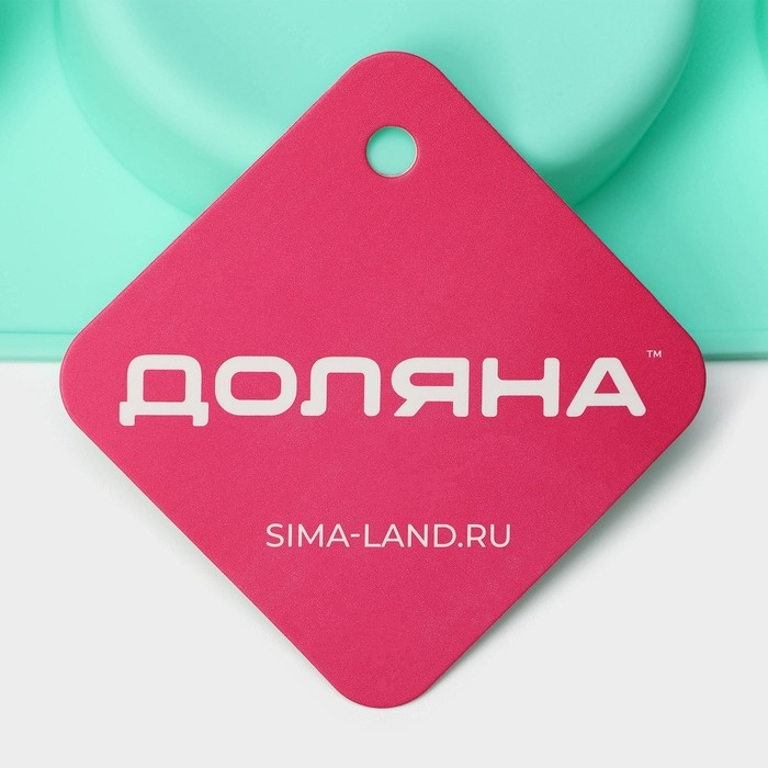 Форма для выпечки Доляна &laquo;Фигуры. Овал&raquo;, силикон, 28&times;16&times;2 см, 6 ячеек, цвет МИКС