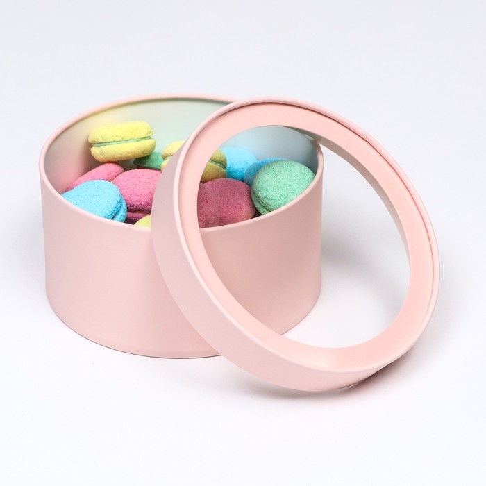 Подарочная коробка Подарочная коробка "Розовый персик" завальцованная с окном, 21 х 11 см