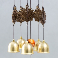 Музыка ветра металл "Спираль. Лотосы" 5 колокольчиков 46 см Музыка ветра металл "Спираль. Лотосы" 5 колокольчиков 46 см