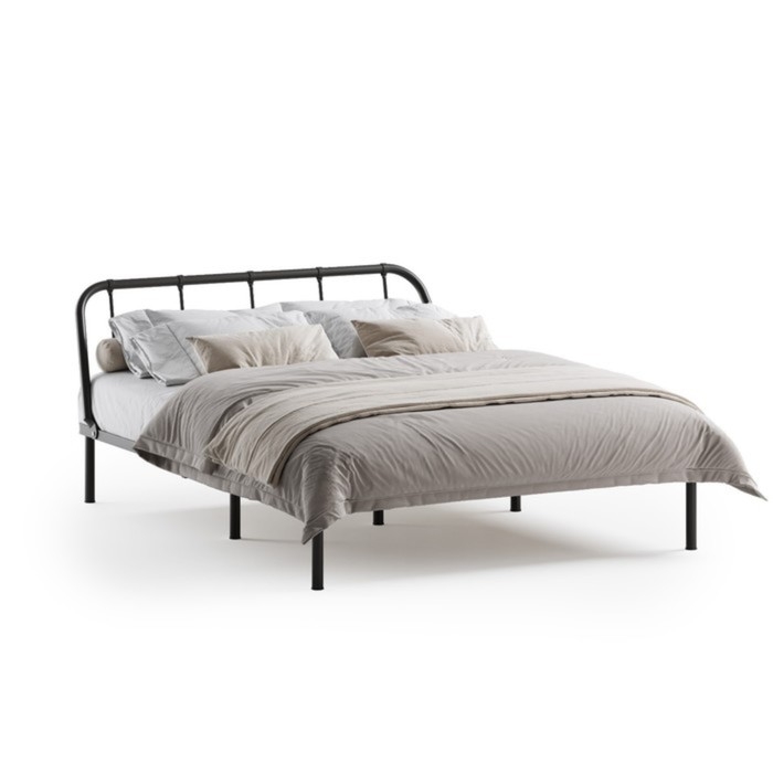 Кровать разборная металлическая Кровать разборная металлическая "Мира", 1400х2000, Черная