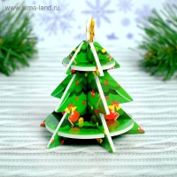 3D Конструктор-подвеска &laquo;Ёлка и сани&raquo;