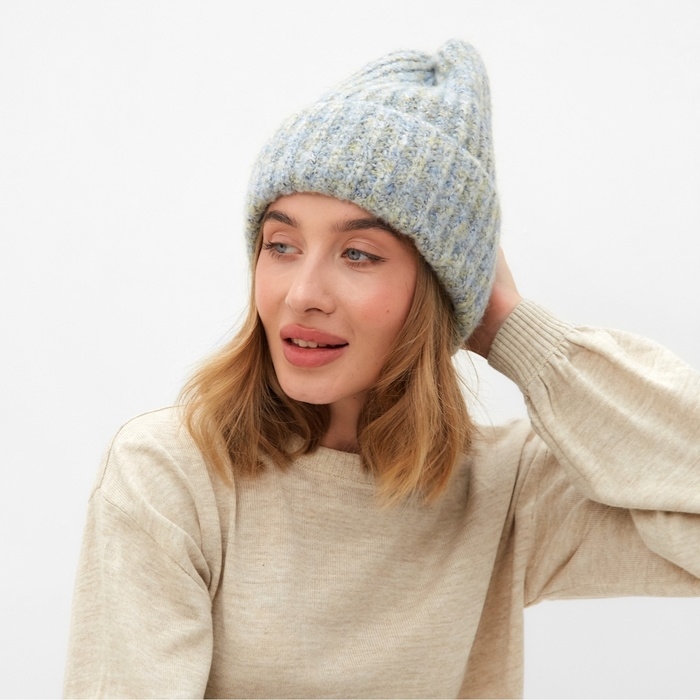 Шапка женская MINAKU овер one size 52-58 серый Шапка женская MINAKU овер one size 52-58 серый