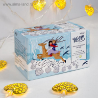 Гирлянда &laquo;Нить&raquo; 4 м с насадками &laquo;Сердце&raquo;, IP20, прозрачная нить, 20 LED, свечение тёплое белое, 8 режимов, 220 В