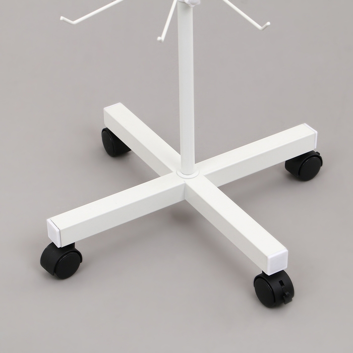 Вертушка, 5 ярусов по 10 крючков, 44&times;44&times;165, цвет белый