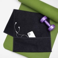 Полотенце махровое для тренировок LoveLife Active 50х100 см, цвет чёрный, 100% хлопок, 360 гр/м2 Полотенце махровое для тренировок LoveLife Active 50х100 см, цвет чёрный, 100% хлопок, 360 гр/м2