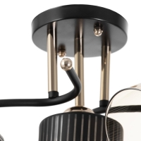 Люстра "Галион" 3хЕ27 40Вт черно-золотой 55х26 см