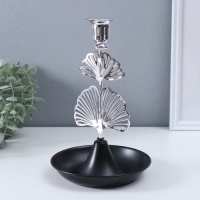 Подсвечник металл на 1 свечу "Лист Гинкго" d-2 см 15,5х15,5х24,5 см Подсвечник металл на 1 свечу "Лист Гинкго" d-2 см 15,5х15,5х24,5 см