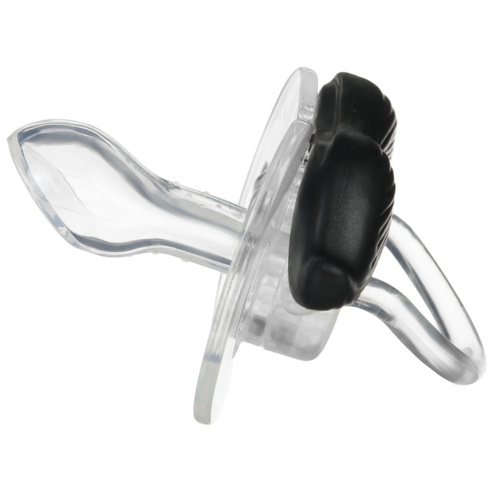 Соска - пустышка силиконовая ортодонтическая &laquo;Мишка&raquo;, от 0 мес., с колпачком, цвет черный