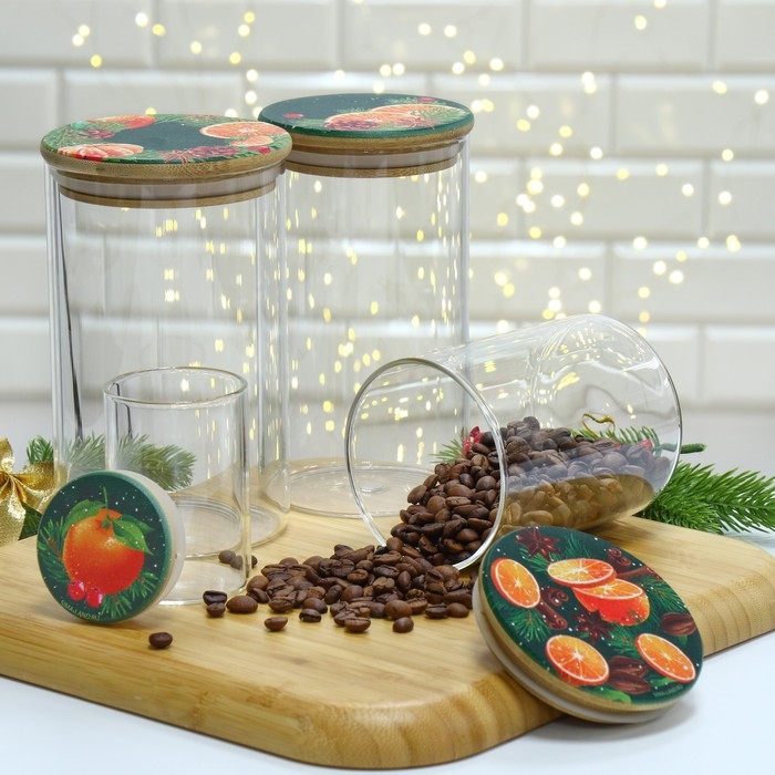 Банка для хранения Дорого внимание &laquo;Аромат праздника&raquo;, стекло, 450 мл