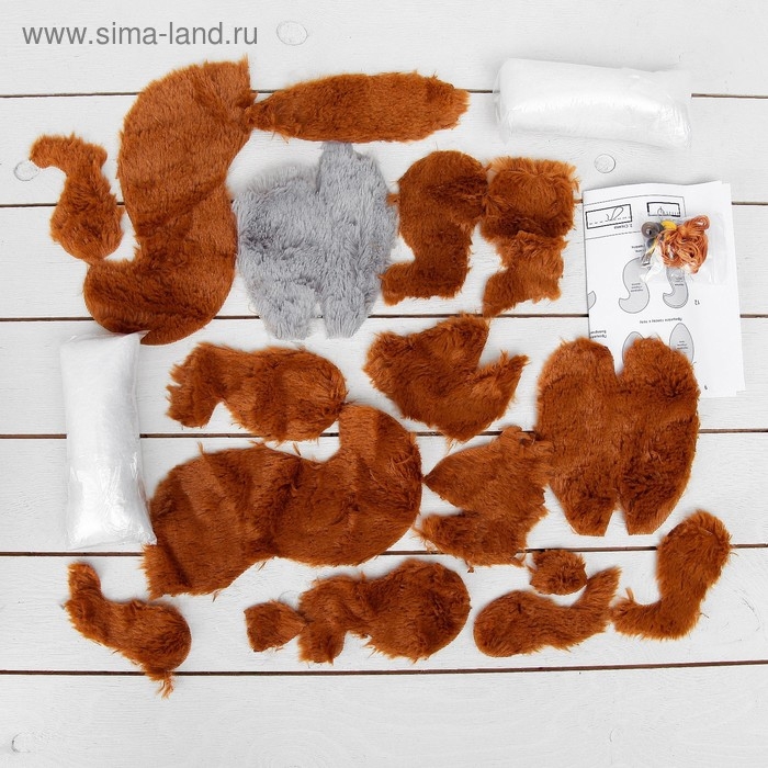 Набор для создания игрушки из плюша &laquo;Белочка&raquo; + игла, инструкция